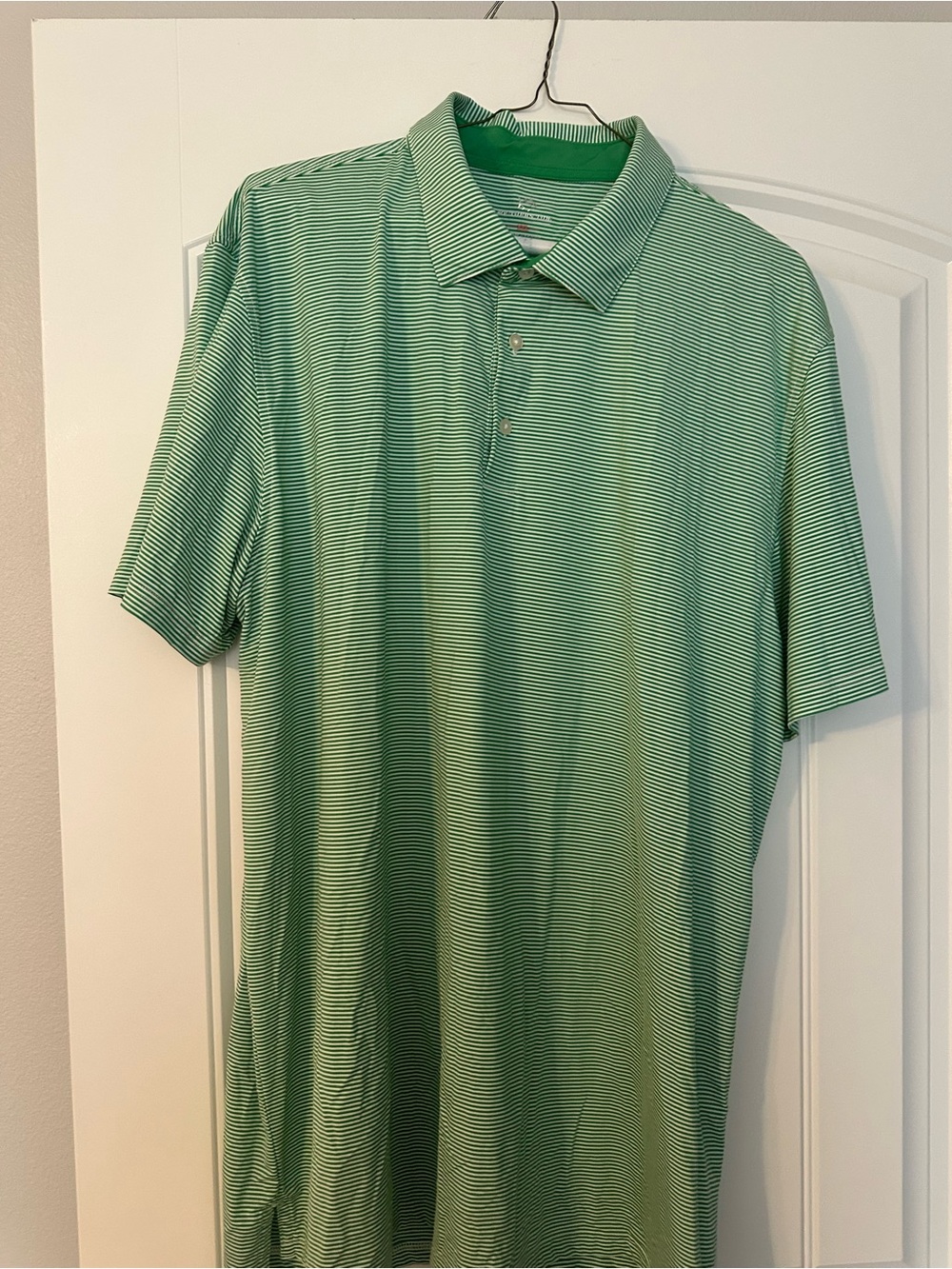 Southern Tide Green Micro-Stripe Polo